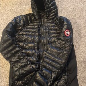 Canada Goose Black Hooded Puffer Jacket